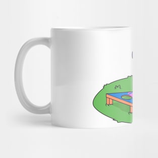 Fox playing cornhole Mug